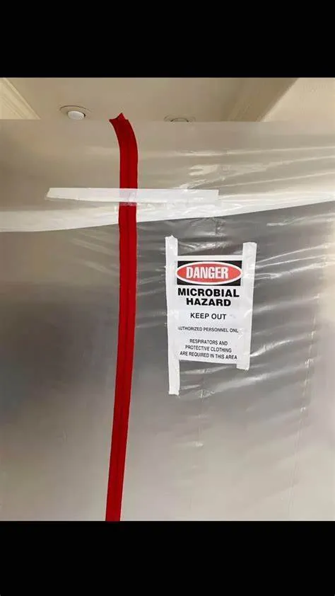 Microbial hazard containment on a Capital Region job site